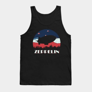 Zeppelin - Distressed Retro Design Tank Top